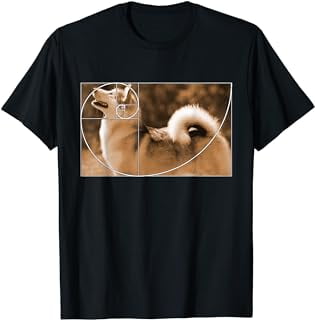 Golden Ratio Dog Fibonacci Spiral Funny Math Novelty Gift T-Shirt ...