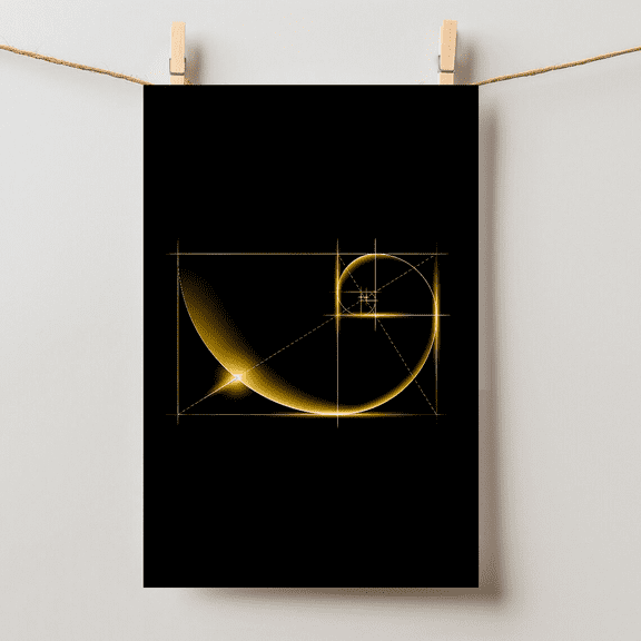 Golden Ratio Math Concept Wall Art Unframed Paper Poster 8x10in