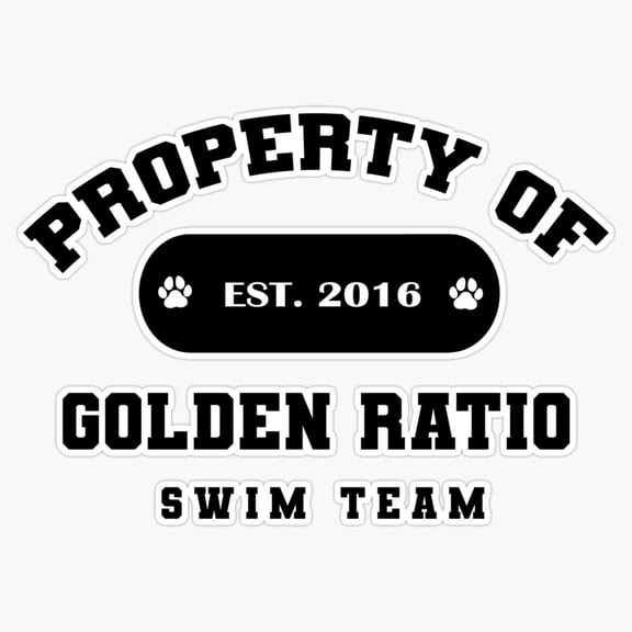 Golden Ratio Swim Team Fibonacci Geometric Mathematics Sticker