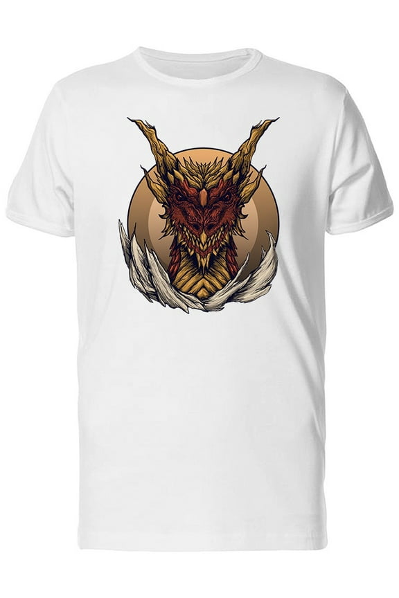 Golden Red Dragon Head T-Shirt Men -Image by Shutterstock, Male 3X-Large
