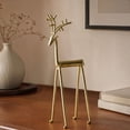 thumbnail image 1 of Golden Reindeer Statues, 10Inch Christmas Gold Deer Figurine, for Christmas Decorations, Mantel Fireplace Living Room Bedroom Home Decor, 1 of 6