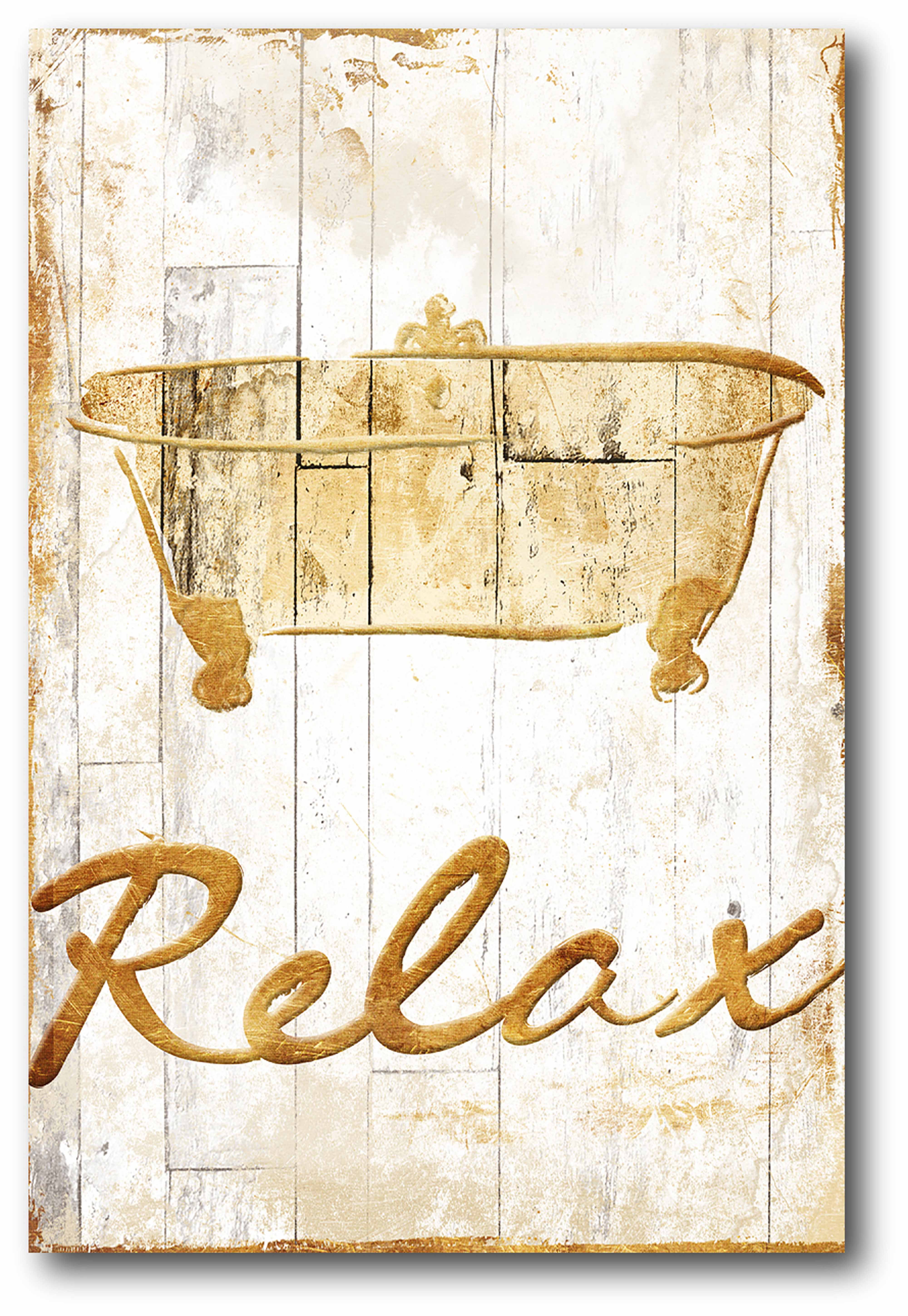 Golden Relax Gallery-Wrapped Canvas Wall Art, 12x18
