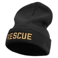 thumbnail image 1 of Golden Rescue Squad Embroidered 12 Inch Long Knitted Beanie - Black OSFM, 1 of 5
