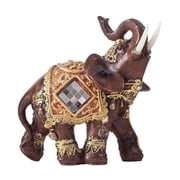 Golden Resin Elephant Figurine Symbolizing Prosperities Feng Shui Decoration Thai Golden Elegant Sculpture Gift