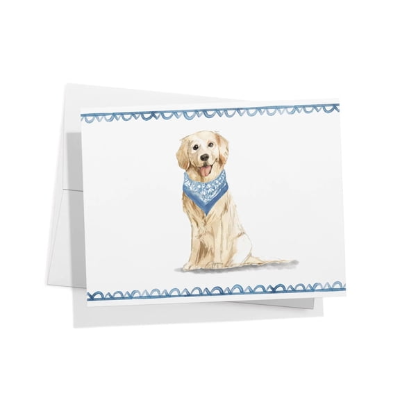 Twigs Paper Golden Retriever Thank You Cards, 12 Dog Stationery Note Cards