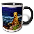 thumbnail image 1 of 3drose, Golden Retriever, 11oz Two-tone Black Mug, 1 of 6