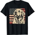thumbnail image 1 of Golden Retriever American Flag 4Th Of July Vintage T-Shirt All Size S-5Xl, 1 of 5