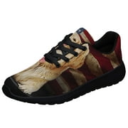Golden Retriever American flag Shoes Sneakers Black Size 10