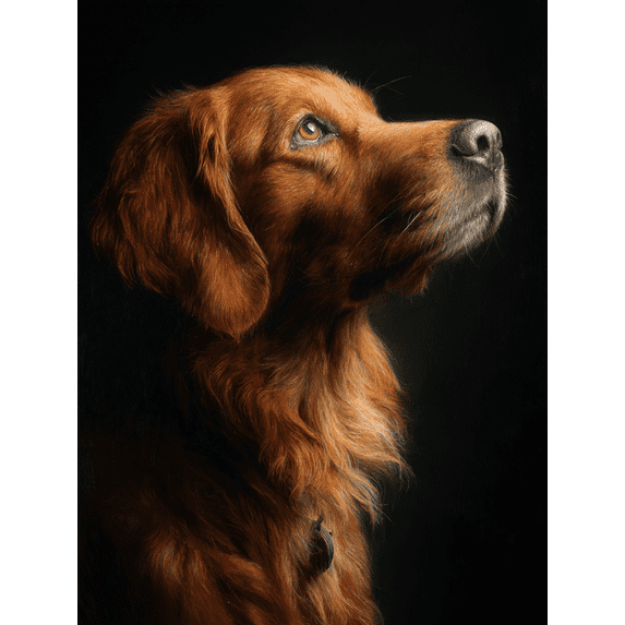 Golden Retriever Art Canvas Print,Pet Wall Decor for Living Room Bedroom Office Cafe Bar Home