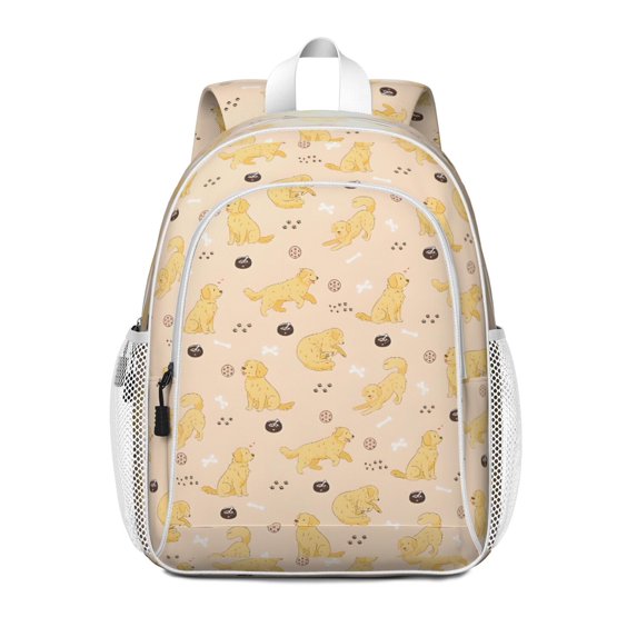 Golden Retriever Backpack for School,Cute School Bag,Schoolbag with Adjustable Shoulder Straps & Padded Back,15"x11.42"x5.5"