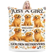 Golden Retriever Blanket Gift for Dog Lovers Cozy Soft Throw Blanket Cute Golden Retriever Pattern Home Decor 50x40