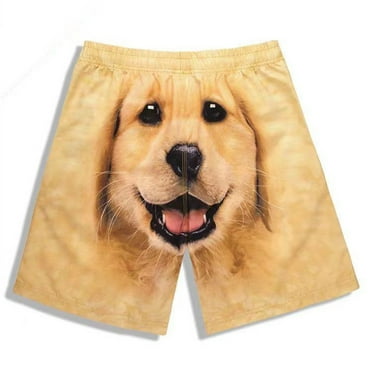 Golden Retriever Board Shorts for Men Funny Cute Dog Doggy Graphic Swim Trunks Summer Beach Shorts Swimwear Shorts