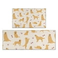 thumbnail image 1 of Golden Retriever with Bones and Paws Kitchen Rugs Sets Of 2,Anti Fatigue Kitchen Mat Rugs Non Slip Washable,Decorative Kitchen Floor Mats for Kitchen,Sink,Laundry,17"x30"+17"x47", 1 of 7