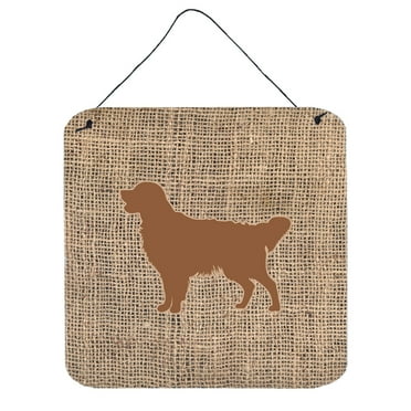 Golden Retriever Burlap and Brown BB1085 Wall or Door Hanging Prints