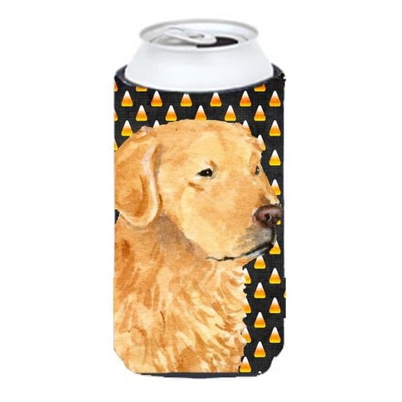 Golden Retriever Candy Corn Halloween Portrait Tall Boy bottle sleeve Hugger - 22 To 24 Oz.