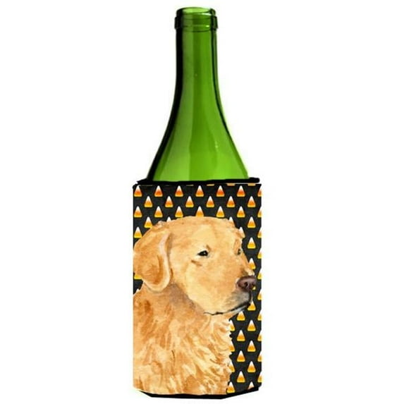 Golden Retriever Candy Corn Halloween Portrait Wine bottle sleeve Hugger - 24 Oz.