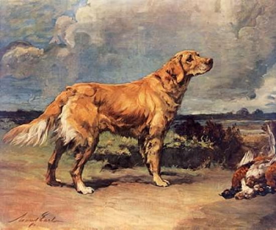 Golden Retriever Canvas Art - Maud Earl (20 x 24)