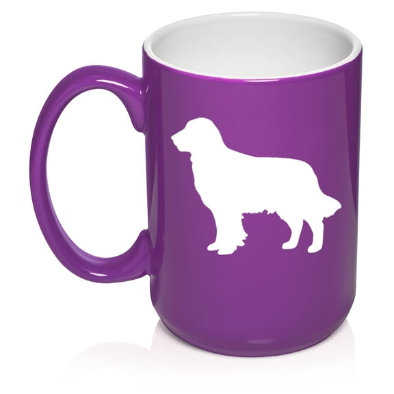 Golden Retriever Ceramic Coffee Mug Tea Cup Gift for Her, Him, Women, Men, Wife, Husband, Mom, Dad, Boyfriend, Son, Daughter, Friend, Cute, Birthday, Anniversary, Puppy, Dog Lover (15oz Purple)