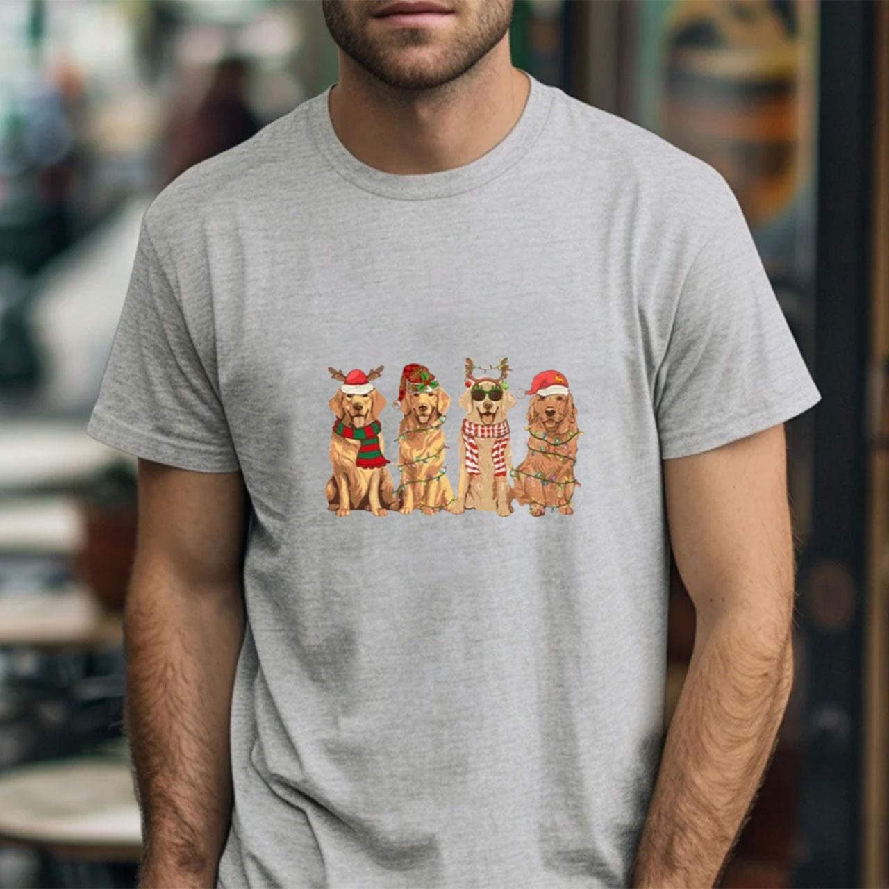 Golden Retriever Christmas Hoodıe Dog Christmas Shirt Golden Mom Tshirt