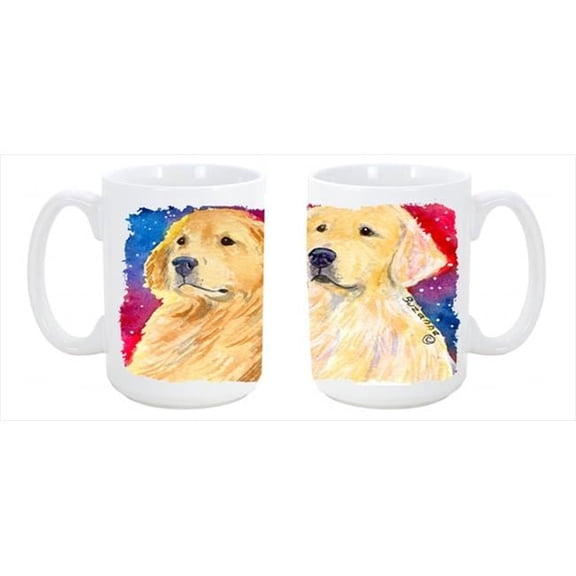Golden Retriever Dishwasher Safe Microwavable Ceramic Coffee Mug 15 oz.