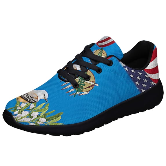 Golden Retriever Dog 4th Of July American flag Shoes Sneakers for Women Men Black Size 6
