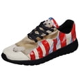 thumbnail image 1 of Golden Retriever Dog American flag Shoes Sneakers Black Size 4.5, 1 of 7