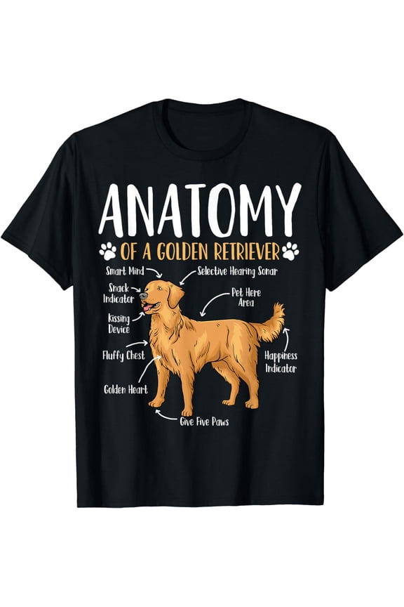 Golden Retriever Dog Anatomy T-Shirt