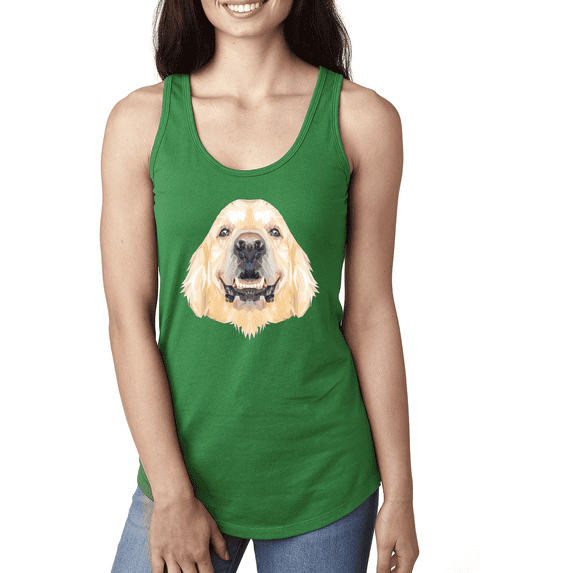Golden Retriever Dog Animal Lover Ladies Racerback Tank Top