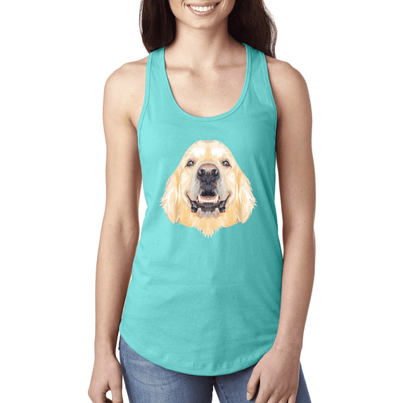 Golden Retriever Dog Animal Lover Ladies Racerback Tank Top
