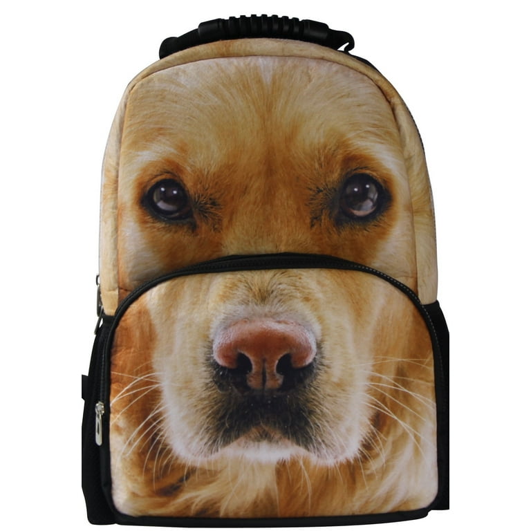 Golden retriever in backpack hotsell