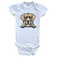 thumbnail image 1 of Golden Retriever Dog Breed Cute Baby Bodysuit v3, 3-6 months white, 1 of 4