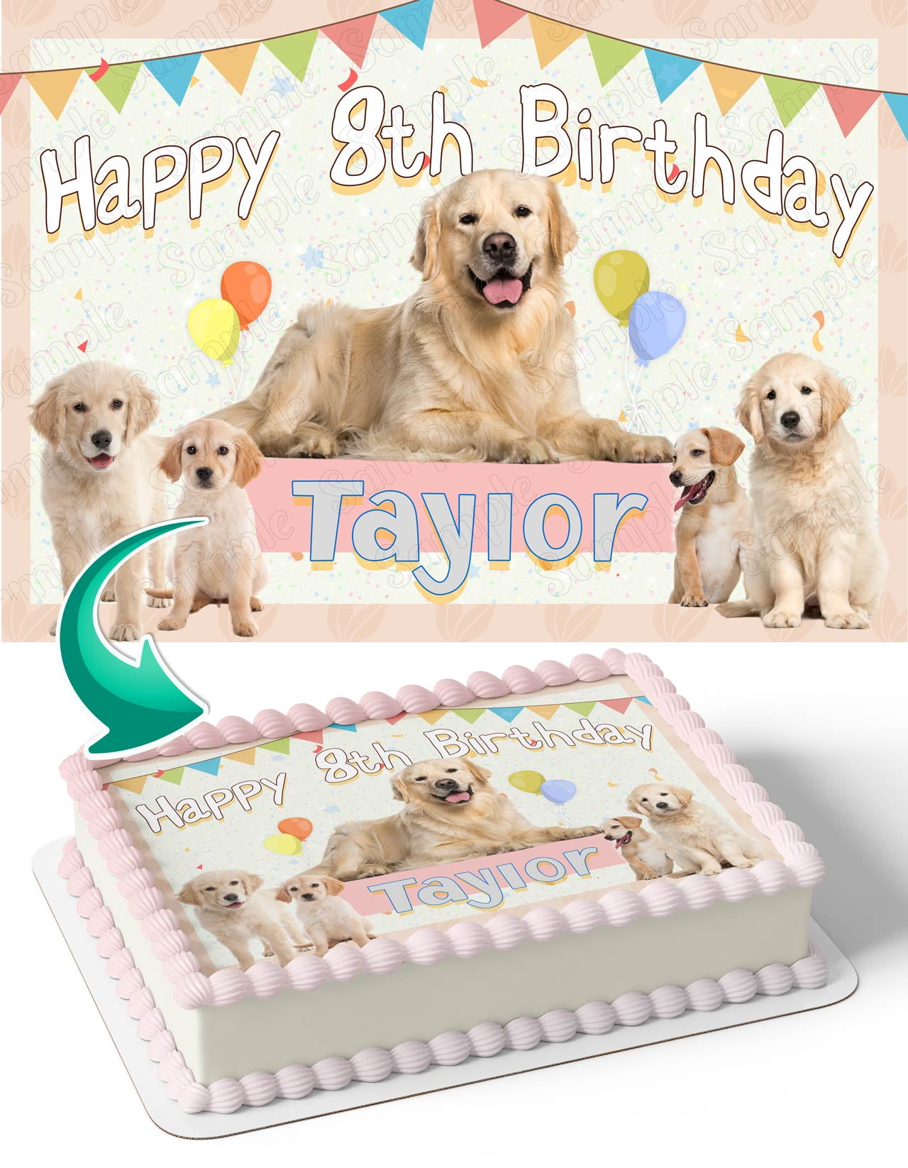 Golden Retriever Order Dog Cake Golden Retriever Dog Cute Edible