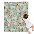 thumbnail image 1 of Golden Retriever Dog and Flowers Blanket,Comfortable Soft Flannel Throw Blanket,All Season,Warm Lightweight Blankets for Sofa Bed Couch Living Room Chair,30"x40"(80x100cm), 1 of 3