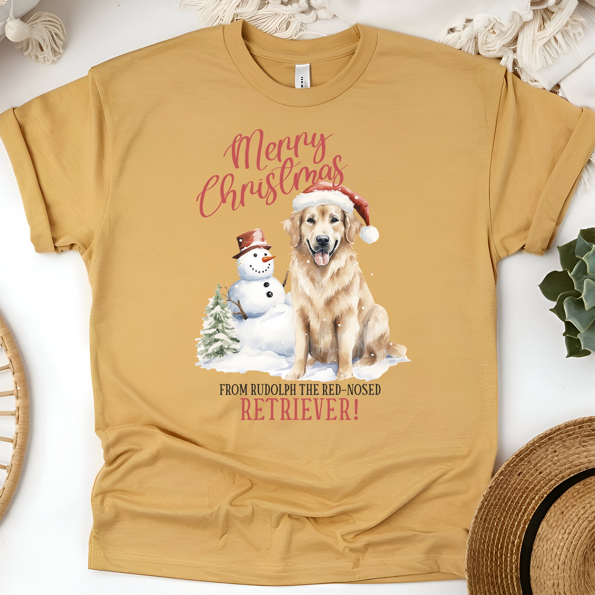 Golden Retriever Dog Graphic T-Shirt | Cute Puppy Tee for Men Women ...