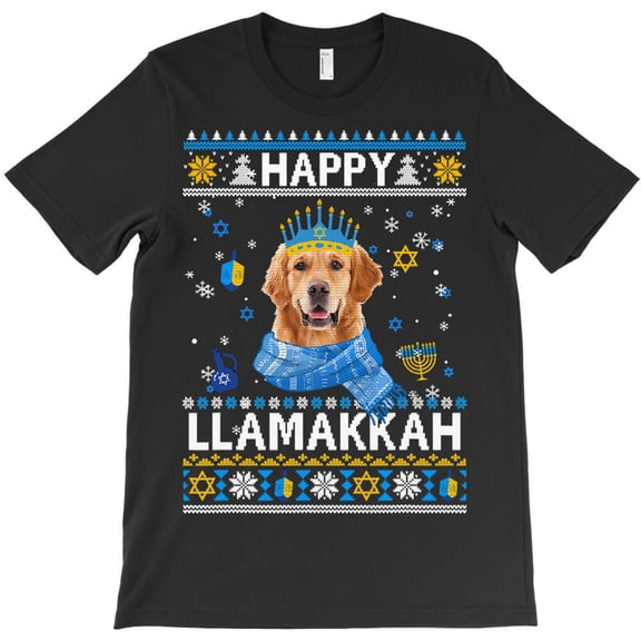 Golden Retriever Dog Happy Hanukkah Golden Retriever Hanukkah Sweater - Best Gift G14048 Unisex T-Shirt, Up to Size 5XL