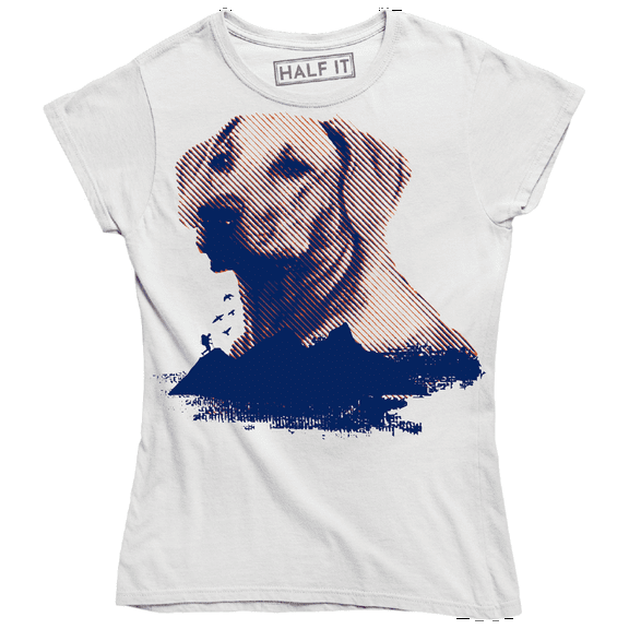 Golden Retriever Dog Head Mountain Nature Women's T-Shirt