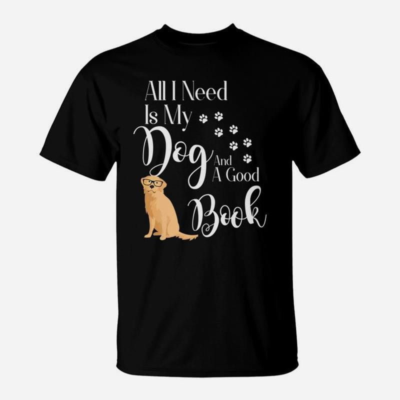Golden Retriever Dog Love Books Reading TShirt - Walmart.com