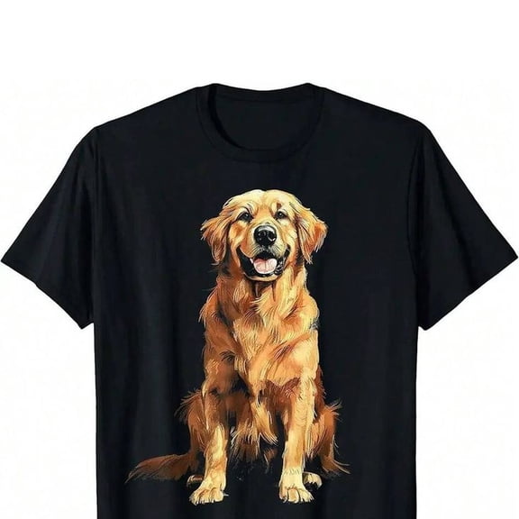 Golden Retriever Dog Motif Pet Art Golden Retriever T-S1Hirt For M1en WoM1en (1111111）