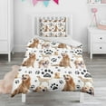 thumbnail image 1 of Golden Retriever Duvet Cover and Pillowcase Set for Single Bedding, Bedroom Accessories for Kids Teens, 1 of 5