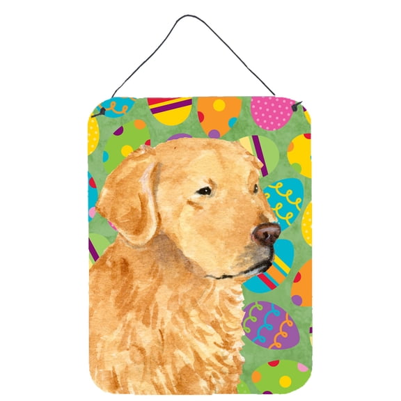 Golden Retriever Easter Eggtravaganza Wall or Door Hanging Prints