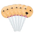 thumbnail image 1 of Golden Retriever Face Pet Dog Cupcake Picks Toppers - Set of 6, 1 of 1