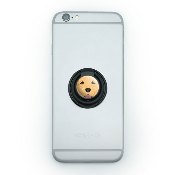 Golden Retriever Face - Pet Dog Mobile Phone Ring Holder Stand