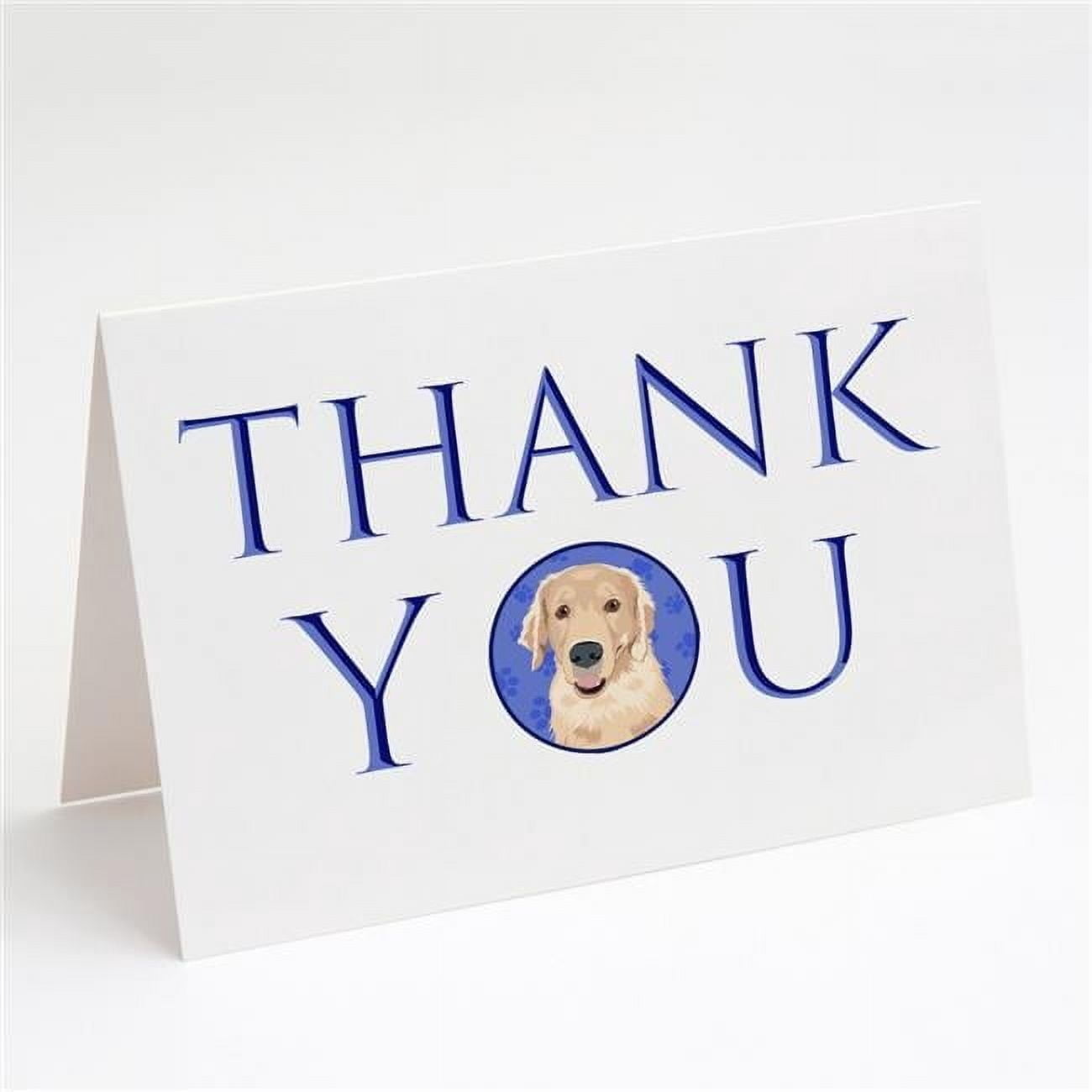 Golden Retriever Fawn #2 Thank You Greeting Cards and Envelopes Pack of 8 7 in x 5 in
