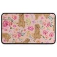 thumbnail image 1 of Golden Retriever with Flowers Door Rugs,Washable Non Slip Door Mats Indoor,Decorative Door Mats,Entry Mat Indoor for Entrance,Bedroom,Kitchen,Bathroom,30"x17", 1 of 6