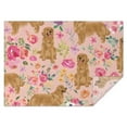 thumbnail image 1 of Golden Retriever with Flowers Rectangle Tablecloth 60"x84",Waterproof Polyester Rectangle Table Cloth, Wipeable Spillproof Polyester Tablecloth for Dining, Camping, Indoor and Outdoor, 1 of 5