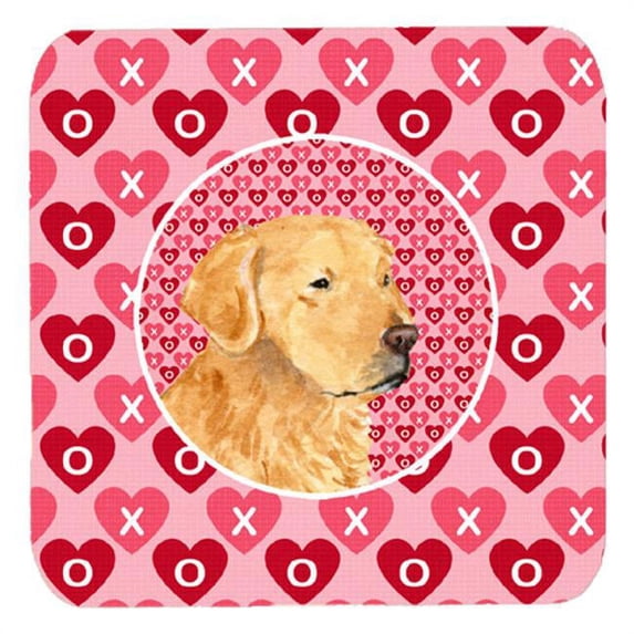 Golden Retriever Foam Coasters, Set Of 4