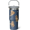 thumbnail image 1 of Golden Retriever Gift for Golden Retriever Owner,30 oz Golden Retriever Tumbler Stainless Steel Insulated with Handle (Golden Retriever-Navy, 30 oz), 1 of 6