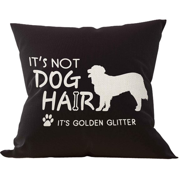 Golden Retriever Gifts, Reserved for The Dog Pillow,Golden Retriever Decor,Pillow Covers 18x18,Golden Retriever Gifts for Women (18x18, Black)