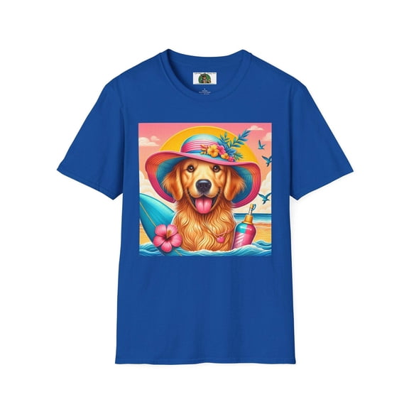 Golden Retriever Girl Unisex Softstyle T-Shirt