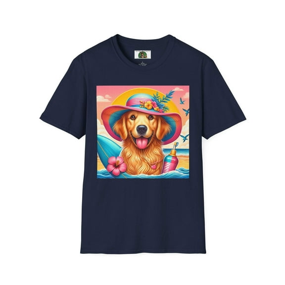 Golden Retriever Girl Unisex Softstyle T-Shirt